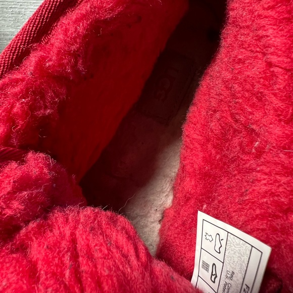 UGG Shearling Fur Red Boot Shoes- 9 - Picture 7 of 11